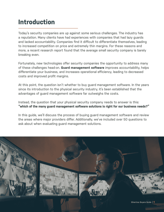 Buyer's Guide to Security Guard Management Software | Free eBook