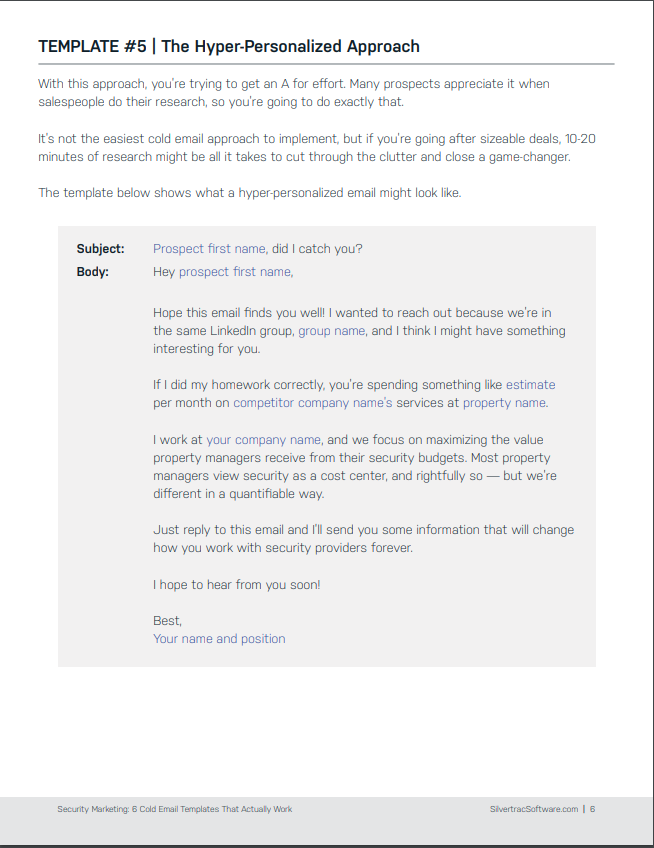 Silvertrac Email Templates Ebook Page 2