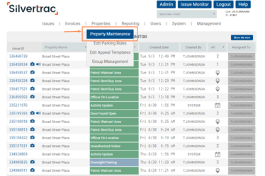 Silvertrac Client Portal Home Screen