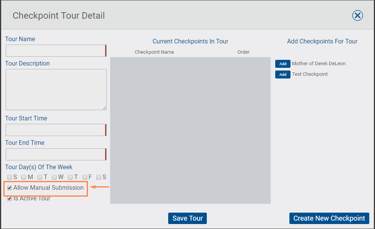 Adding Checkpoints to a Guard Tour in Silvertrac